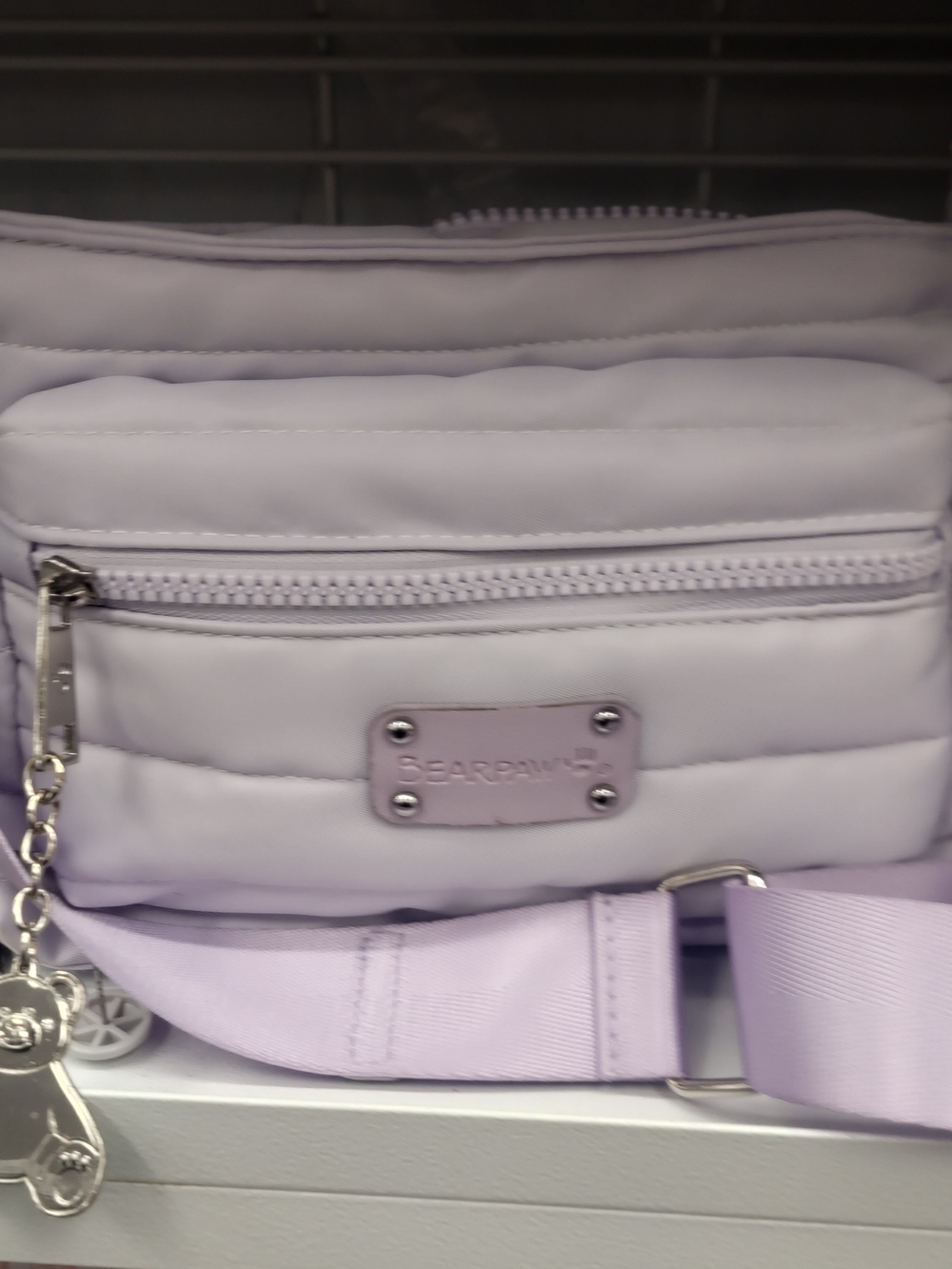 BearPaw Lavender Quilted Crossbody